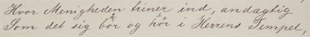 From Poems, Ms.4º 1110a. The National Library of Norway. Here a word appears between the two words marked for transposition. 